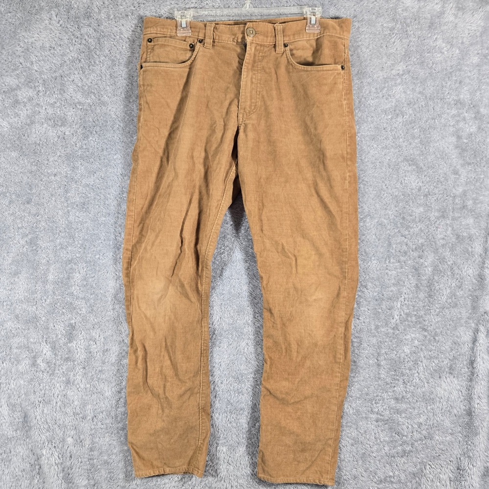 J.Crew Mercantile Flex Slim Corduroy Pants Mens 32x30 Tan Brown Stretch Trousers
